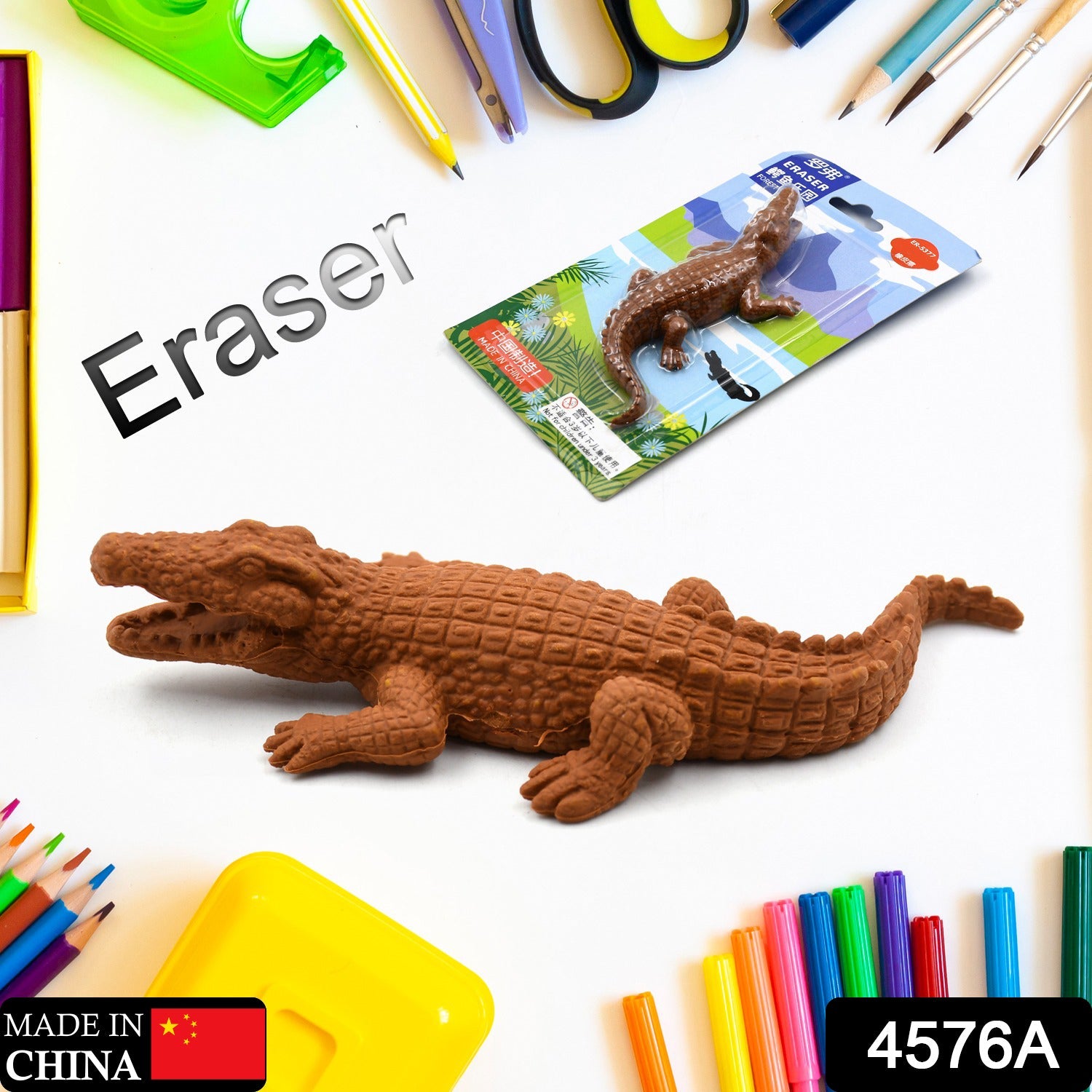 4576A CROCODILE SHAPED ERASERS ANIMAL ERASERS FOR KIDS, CROCODILE ERASERS 3D ERASER, MINI ERASER TOYS, DESK PETS FOR STUDENTS CLASSROOM PRIZES CLASS REWARDS PARTY FAVORS 4576A CROCODILE SHAPED ERASERS ANIMAL ERASERS FOR KIDS, CROCODILE ERASERS 3D ERASER, MINI ERASER TOYS, DESK PETS FOR STUDENTS CLASSROOM PRIZES CLASS REWARDS PARTY FAVORS